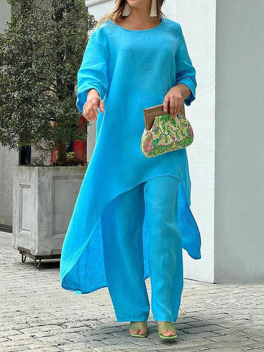 Amalie Solid Color Two-piece Set