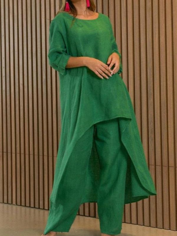 Amalie Solid Color Two-piece Set