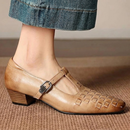 Soretta Genuine Leather Heels