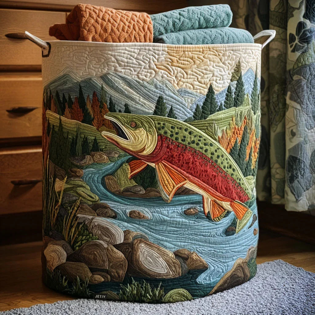 Mountain River Trout Laundry Basket - 2
