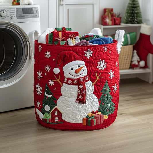 Scarlet Snowman Laundry Basket - 2