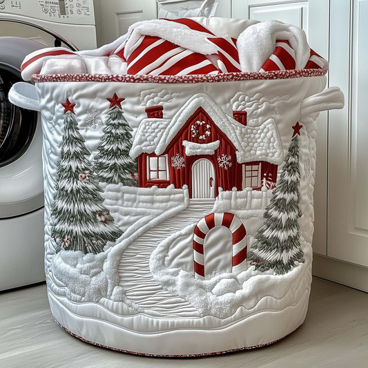 Snowfall Cottage Laundry Basket - 2