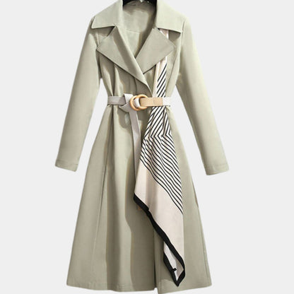 Clarice | Belted Classic Midi Trench Coat